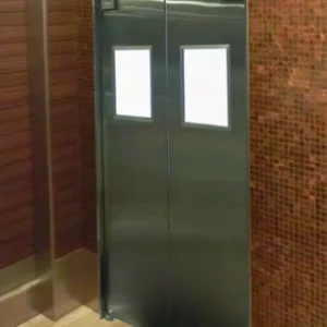 Noncombustible pintu swing door uniflow berwarna abu