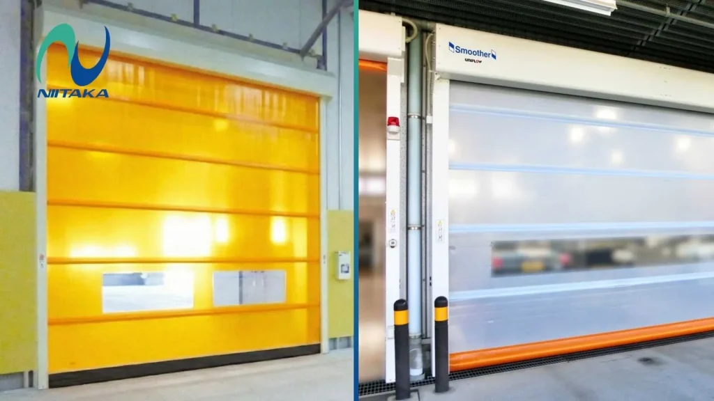 perbandingan monban vs uniflow high speed door