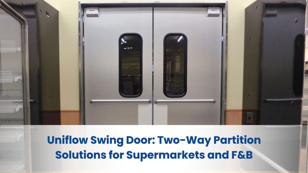 Silver double swing door Uniflow