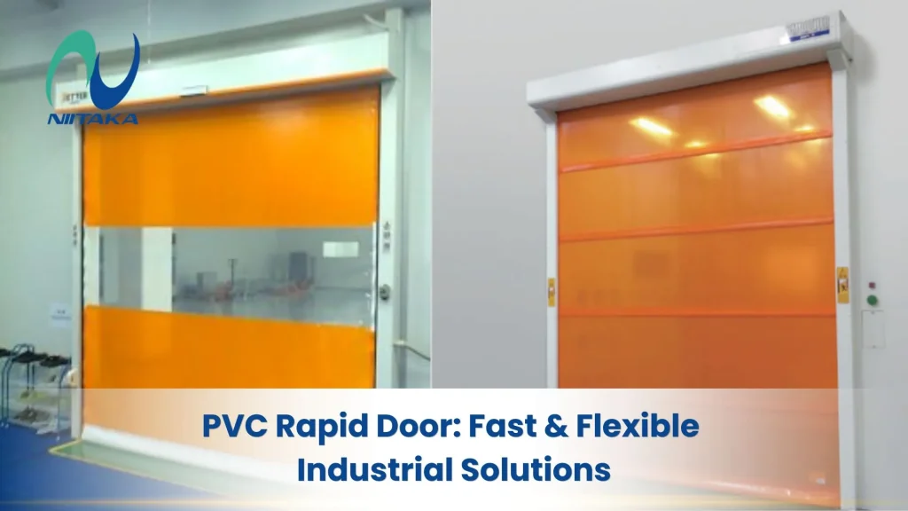 PVC Rapid door industrial orange colored