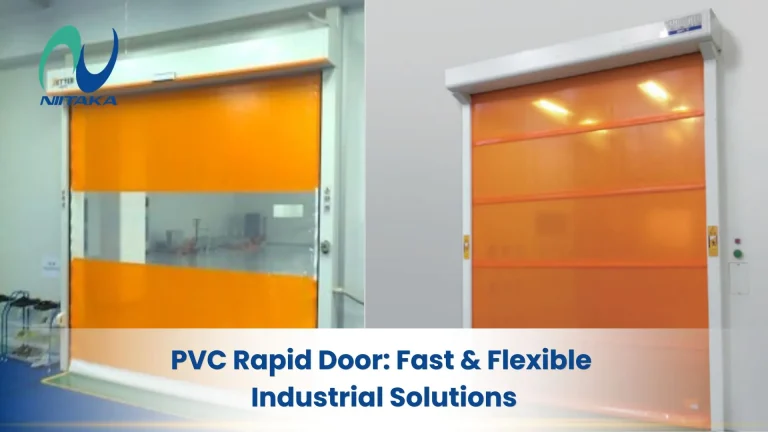 PVC Rapid door industrial orange colored