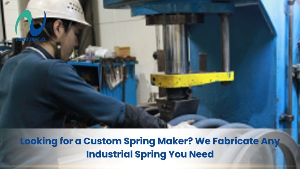 Spring makers handling spring process making with heavy duty machinery and titile of the blog below it