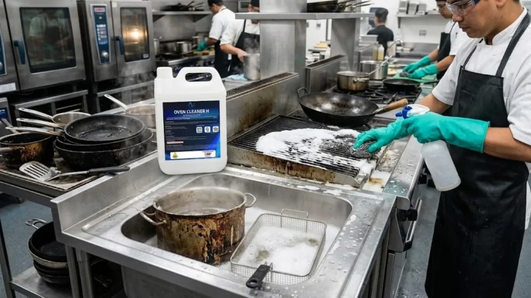 penggunaan oven cleaner di area kitchen