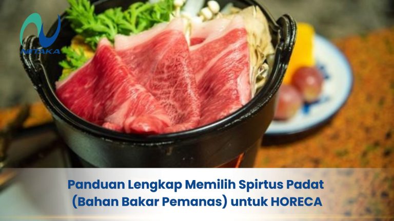 Produk spirtus padat KAEN milik Niitaka sedang menghangatkan hotpot dengan daging dan sayuran