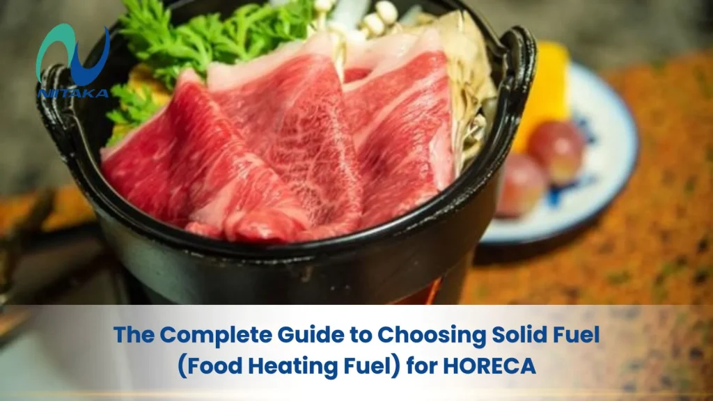 image of fresh hotpot that burn with Niitaka KAEN solid fuel with blog title