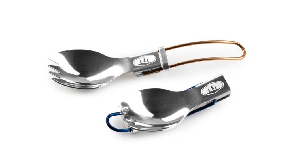 Spork garpu lipat portable untuk kemah