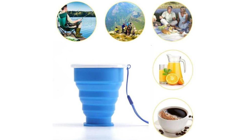 gelas silicon sebagai gelas portabel untuk bercamping atau berkemah