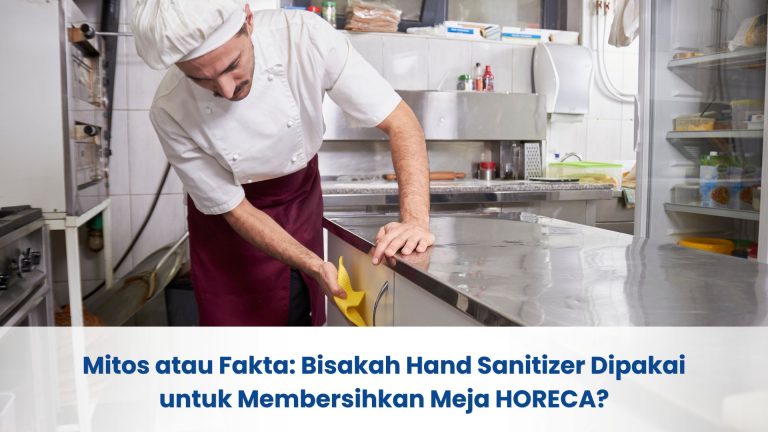 ilustrasi membersihkan area HORECA dengan Alcohol 70 G