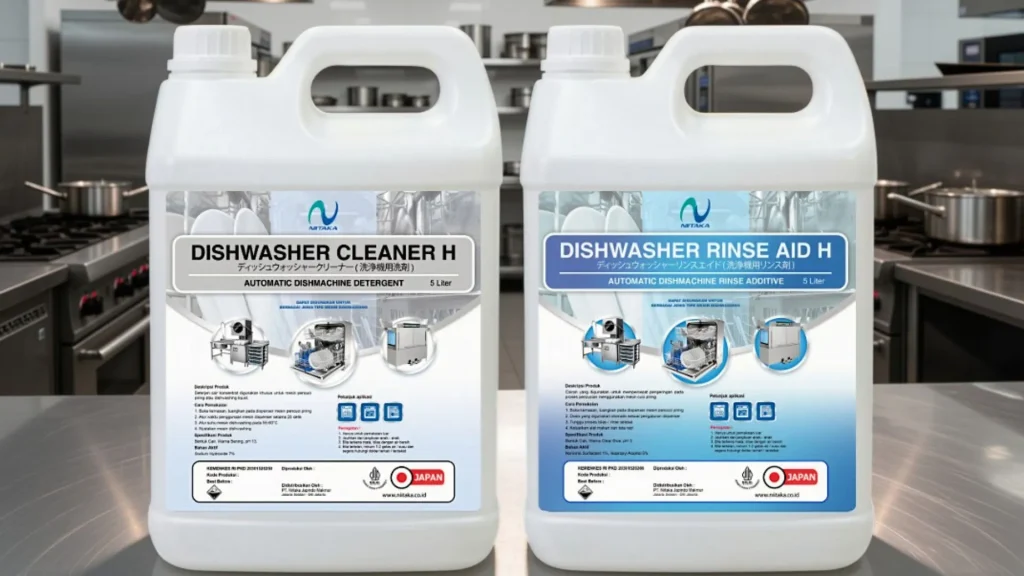 Dishwasher cleaner dan rinse aid