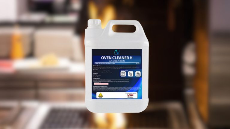 Oven cleaner with the blurred background